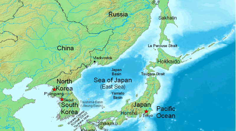 Mappa Corea e Giappone