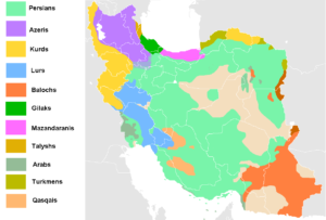 Mappa Minoranze Etnie Lingue Iran curdi azeri arabi