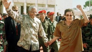 Libia Gheddafi Nelson Mandela Sudafrica